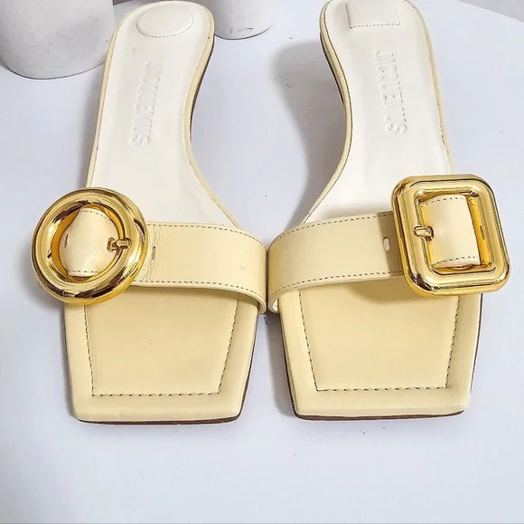 Jacquemus geometric buckle mule slides Les Sandales Regalo Basses Size… - Picture 7 of 12